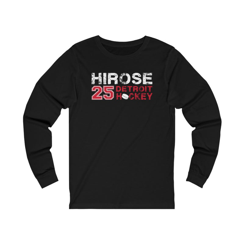 Hirose 25 Detroit Hockey Unisex Jersey Long Sleeve Shirt