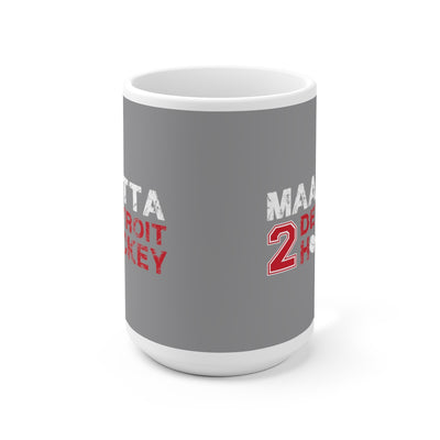 Maatta 2 Detroit Hockey Ceramic Coffee Mug In Gray, 15oz