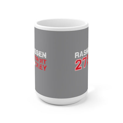 Rasmussen 27 Detroit Hockey Ceramic Coffee Mug In Gray, 15oz