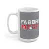 Fabbri 14 Detroit Hockey Ceramic Coffee Mug In Gray, 15oz