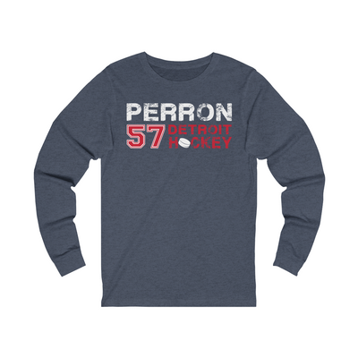 Perron 57 Detroit Hockey Unisex Jersey Long Sleeve Shirt