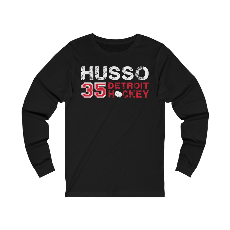 Husso 35 Detroit Hockey Unisex Jersey Long Sleeve Shirt