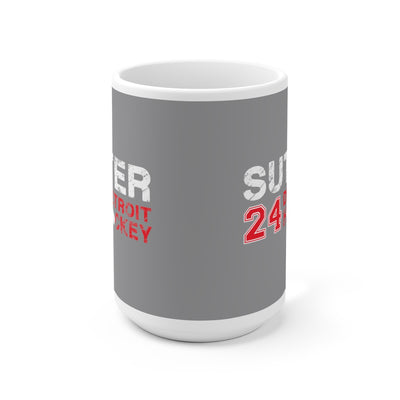 Suter 24 Detroit Hockey Ceramic Coffee Mug In Gray, 15oz