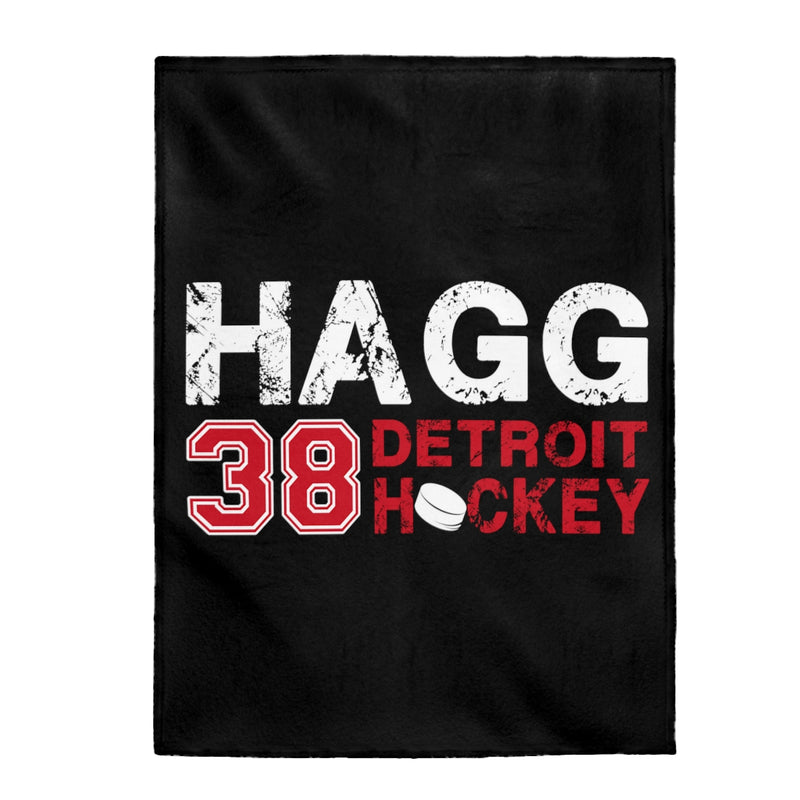 Hagg 38 Detroit Hockey Velveteen Plush Blanket