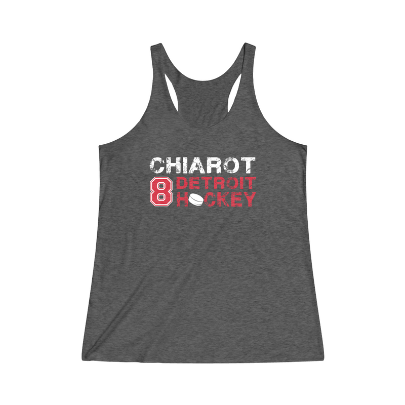 Chiarot 8 Detroit Hockey Women's Tri-Blend Racerback Tank Top