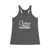 "Classy Until The Puck Drops" Women's Tri-Blend Racerback Tank