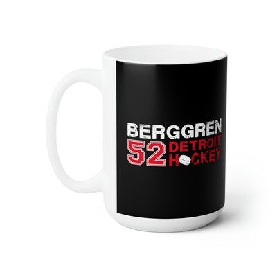 Berggren 52 Detroit Hockey Ceramic Coffee Mug In Black, 15oz