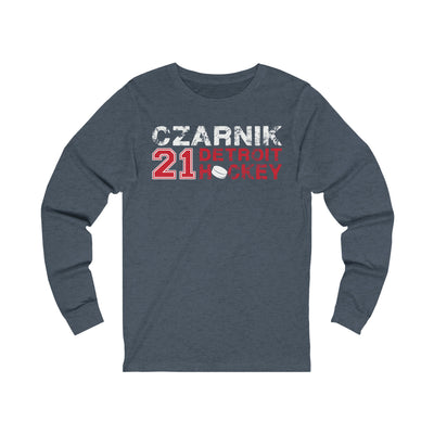 Czarnik 21 Detroit Hockey Unisex Jersey Long Sleeve Shirt