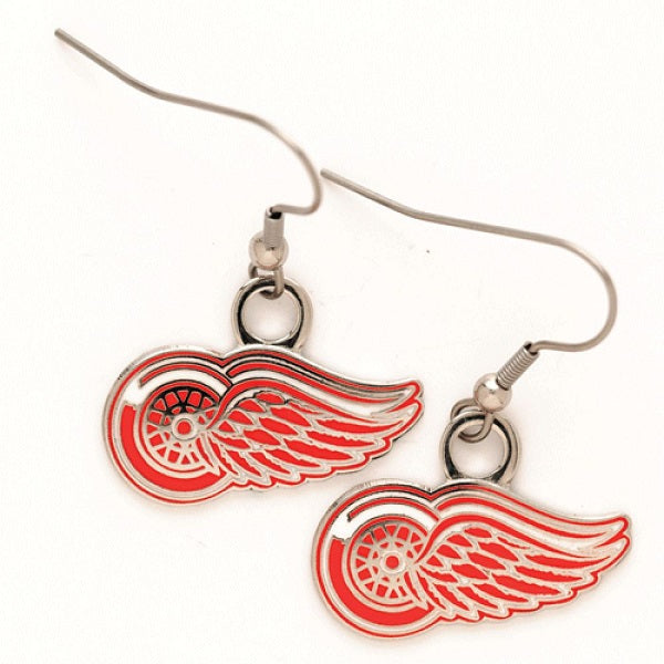 Detroit Red Wings Logo Dangle Earrings