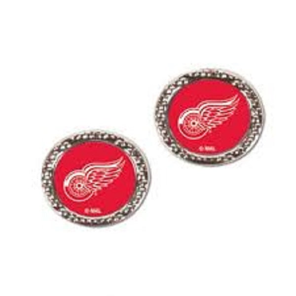 Detroit Red Wings Round Post Earrings