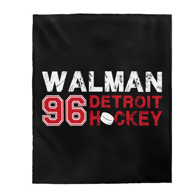 Walman 96 Detroit Hockey Velveteen Plush Blanket