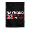 Raymond 23 Detroit Hockey Velveteen Plush Blanket