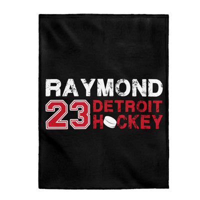 Raymond 23 Detroit Hockey Velveteen Plush Blanket