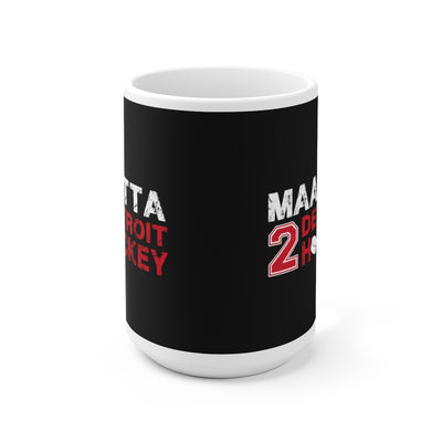Maatta 2 Detroit Hockey Ceramic Coffee Mug In Black, 15oz