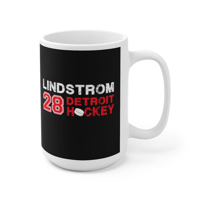 Lindstrom 28 Detroit Hockey Ceramic Coffee Mug In Black, 15oz