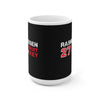 Rasmussen 27 Detroit Hockey Ceramic Coffee Mug In Black, 15oz