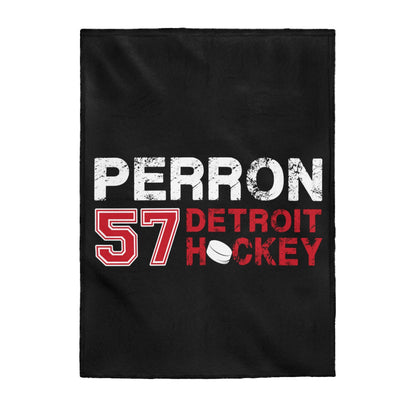 Perron 57 Detroit Hockey Velveteen Plush Blanket