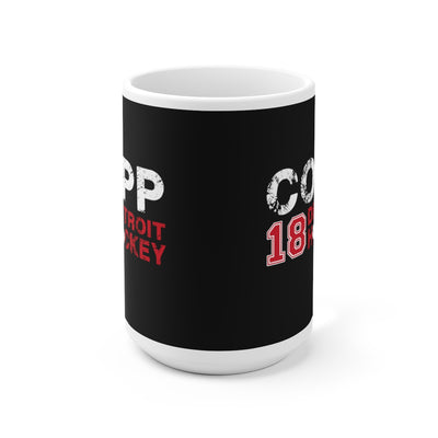 Copp 18 Detroit Hockey Ceramic Coffee Mug In Black, 15oz