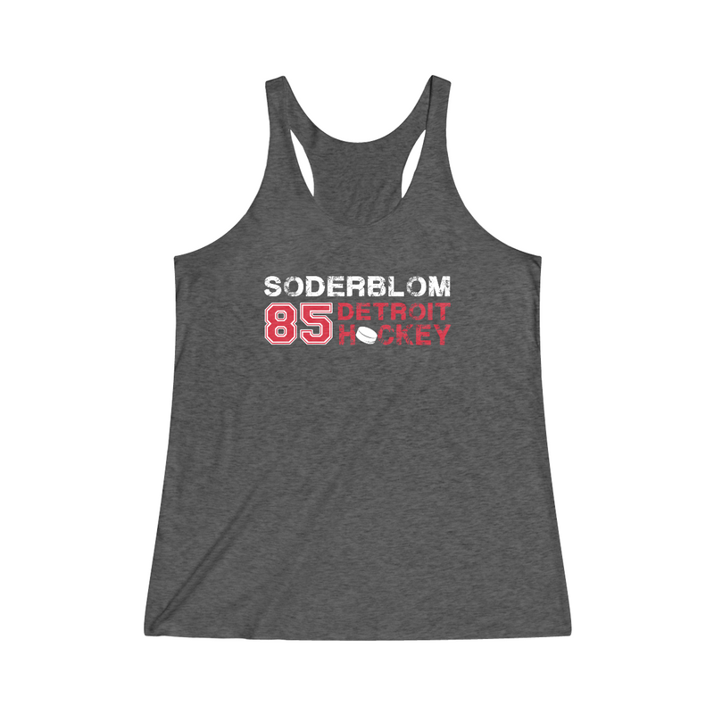 Soderblom 85 Detroit Hockey Women's Tri-Blend Racerback Tank Top