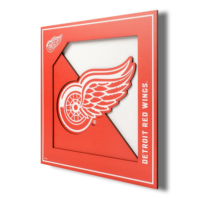 Detroit Red Wings 3D Logo Wall Art, 12x12 Inch