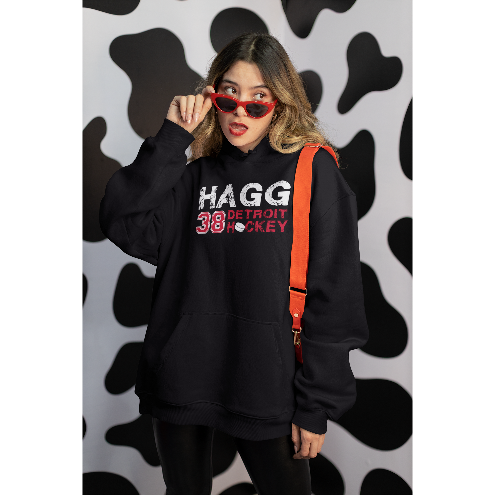 Hagg 38 Detroit Hockey Unisex Hooded Sweatshirt
