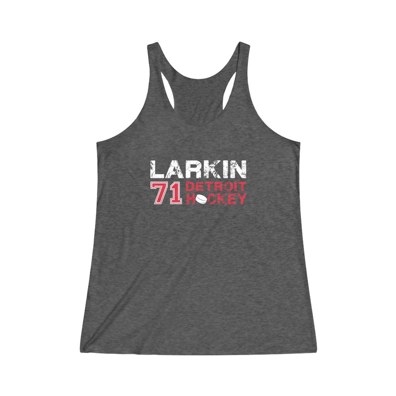 Larkin Detroit Hockey Women's Tri-Blend Racerback Tank Top