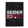 Seider 53 Detroit Hockey Velveteen Plush Blanket