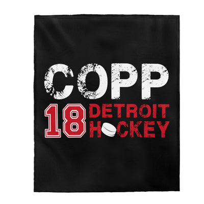 Copp 18 Detroit Hockey Velveteen Plush Blanket