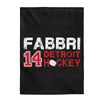Fabbri 14 Detroit Hockey Velveteen Plush Blanket