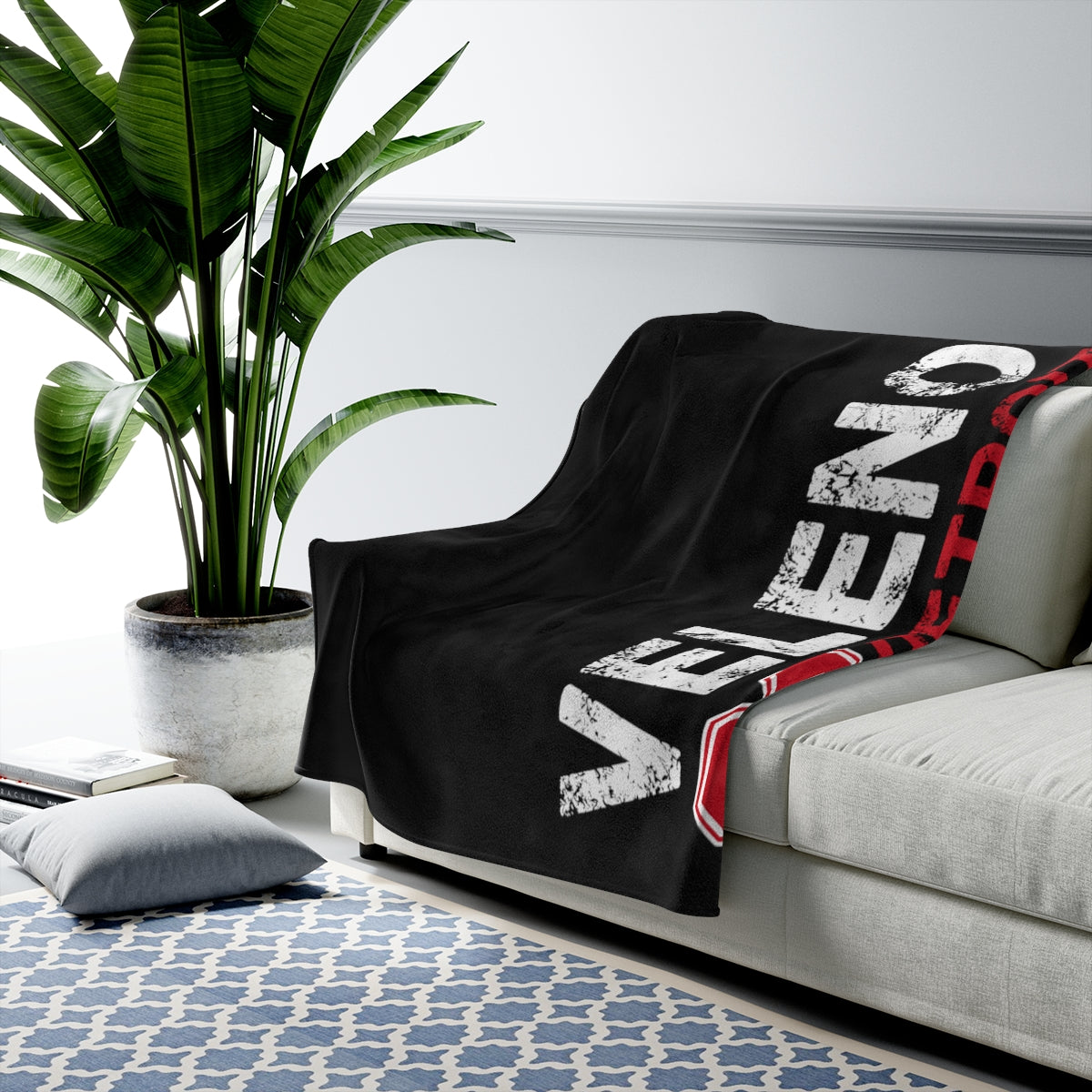 Veleno 90 Detroit Hockey Velveteen Plush Blanket