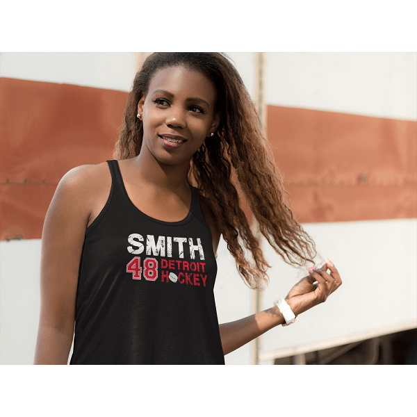 Smith Detroit Hockey Women's Tri-Blend Racerback Tank Top